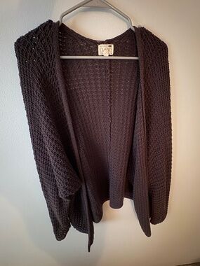 LA Heats Brown Chunky Knit Cardigan Size O/S